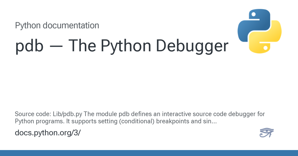 pdb — The Python Debugger — Python 3.13.14 documentation