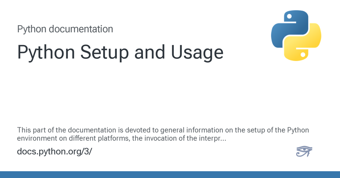 Python Setup and Usage — Python 3.13.14 documentation
