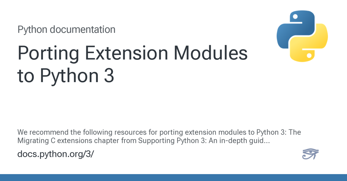 Porting Extension Modules to Python 3 — Python 3.14.5 documentation