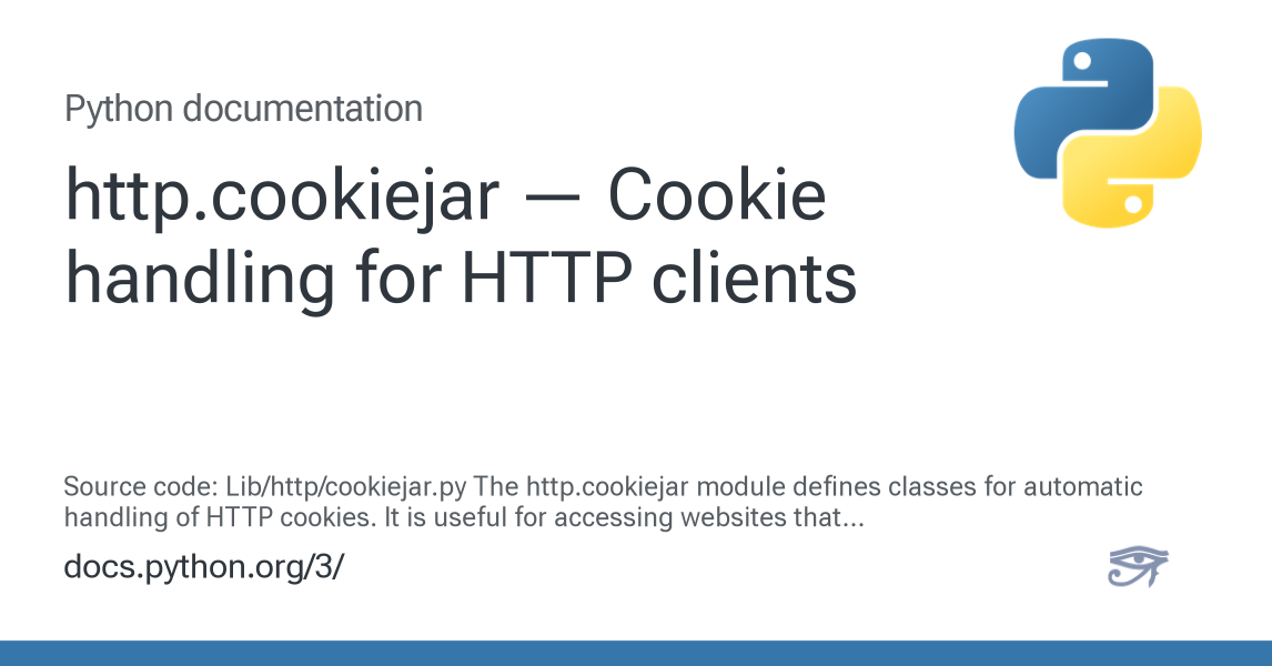 http.cookiejar — Cookie handling for HTTP clients — Python 3.14.6 ...