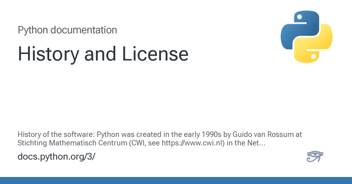 History and License — Python 3.14.6 documentation